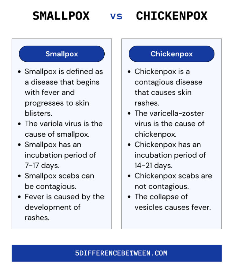 5 Difference Between Smallpox and Chickenpox | Smallpox vs Chickenpox